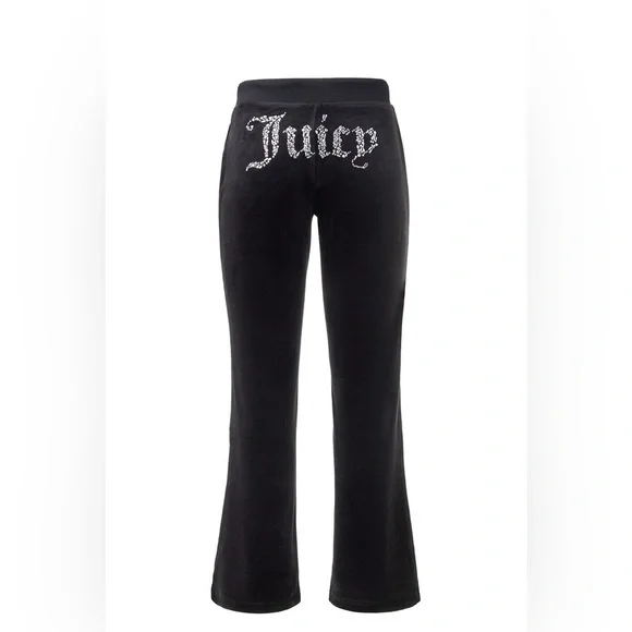 NWT Juicy Couture MIXED CRYSTALS VELOUR TRACK PANTS S J4 - Picture 7 of 8